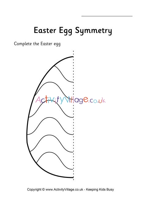 Easter egg symmetry worksheet