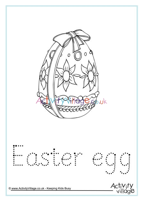 Easter egg word tracing