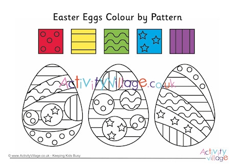 Easter Eggs Colour by Pattern 1