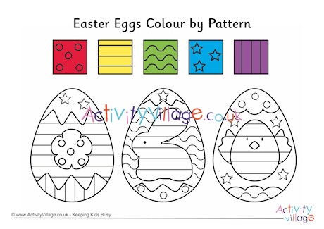 Easter Eggs Colour by Pattern 2