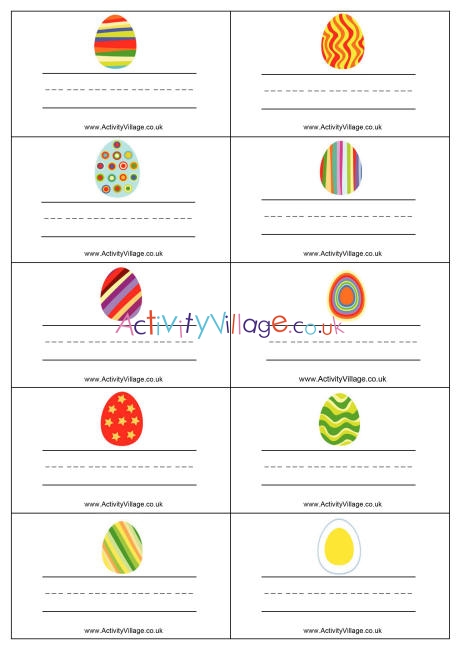 Easter eggs name badges