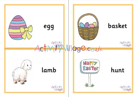 Easter flashcards - large