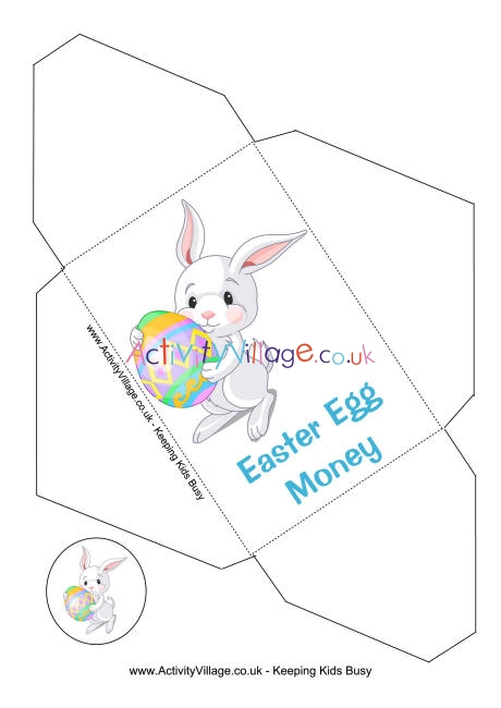 Easter money envelope - bunny and egg