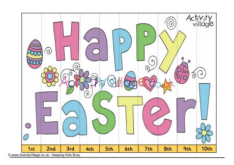 Easter ordinal numbers jigsaw
