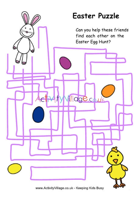 Easter path puzzle