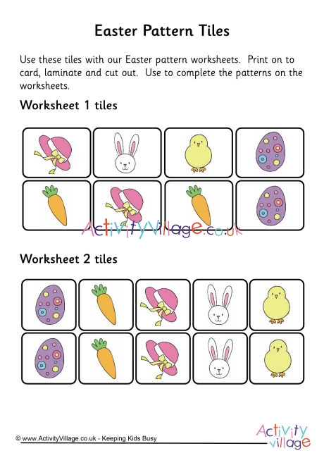 Easter pattern tiles