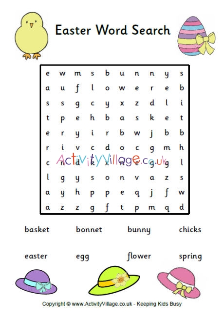 Easter word search - easy