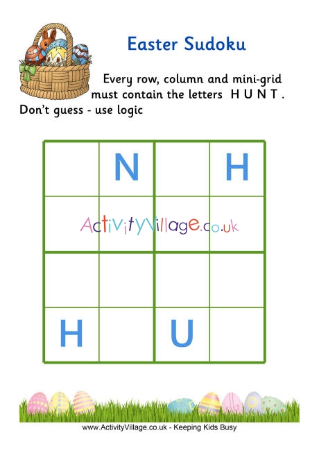 Easter word sudoku easy 2