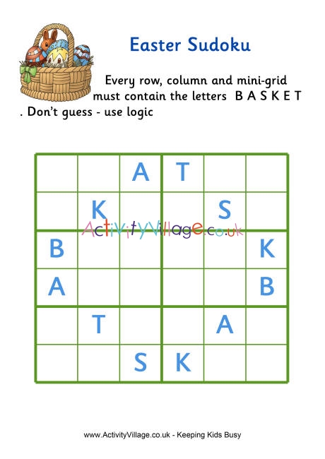 Easter word sudoku medium 2