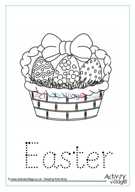 Easter word tracing