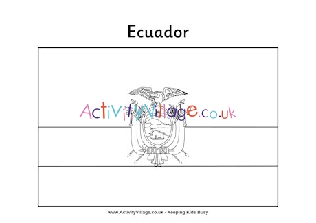 Ecuador colouring flag