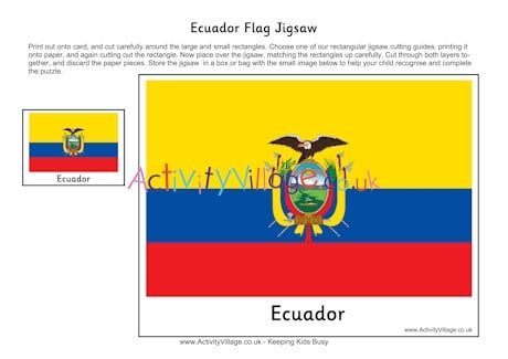 Ecuador flag jigsaw