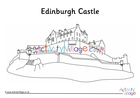 Edinburgh Castle Colouring Page