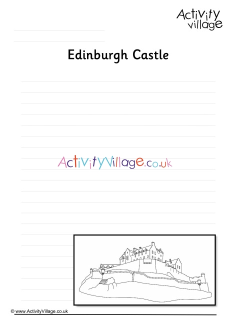 Edinburgh Castle Writing Page
