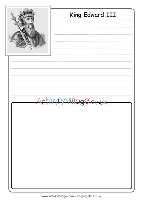 Edward III notebooking page