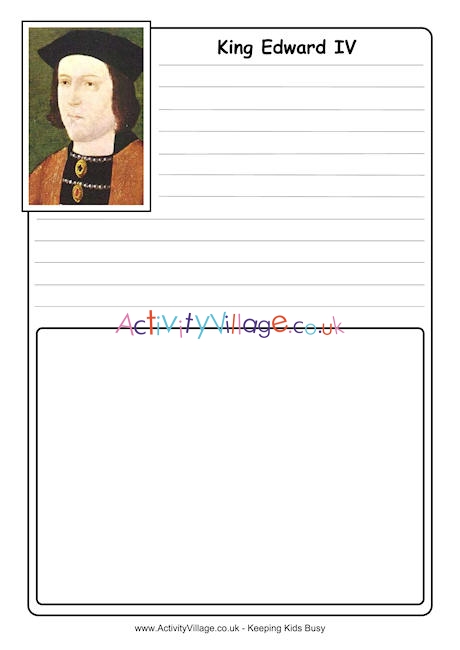 Edward IV notebooking page