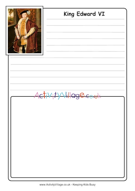 Edward VI notebooking page