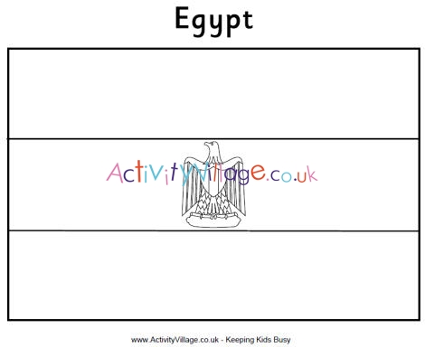 Download Egypt Flag Colouring Page