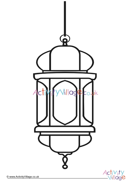 Eid lantern colouring page