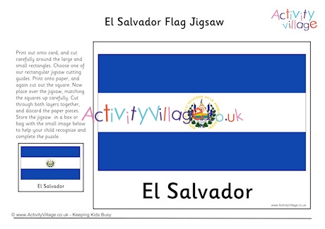 El Salvador Flag Jigsaw