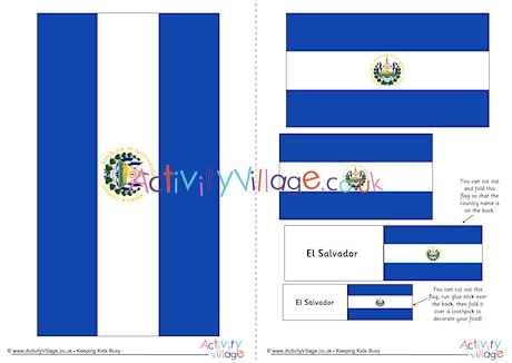 El Salvador Flag Printable