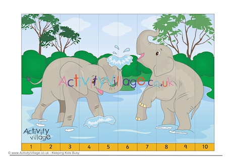 Elephant Counting Jigsaw