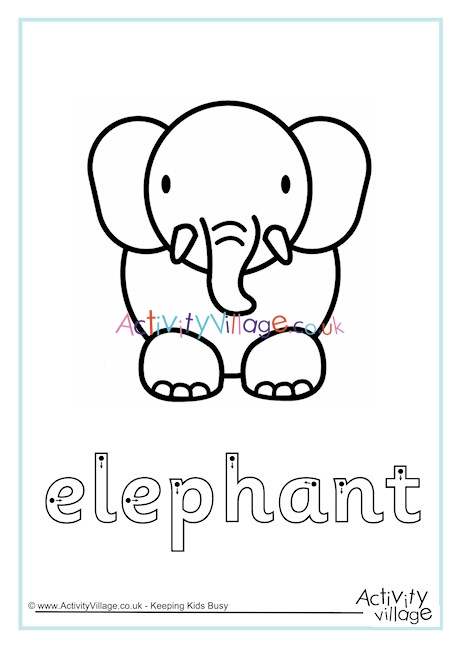 Elephant Finger Tracing