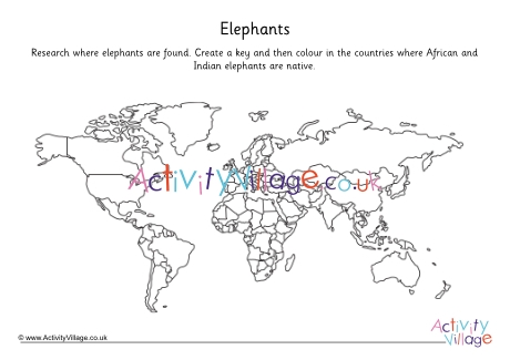Elephant Map Worksheet 