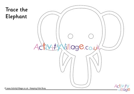 Elephant Tracing Page