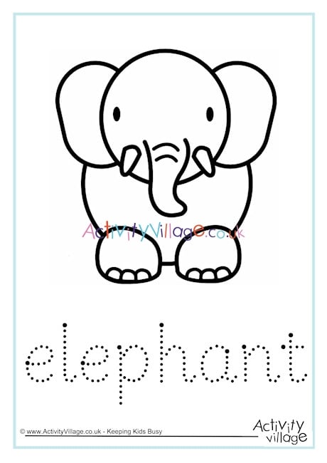 Elephant Word Tracing 