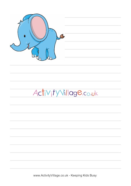 Elephant Writing Paper