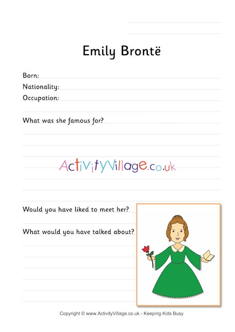 Emily Bronte worksheet