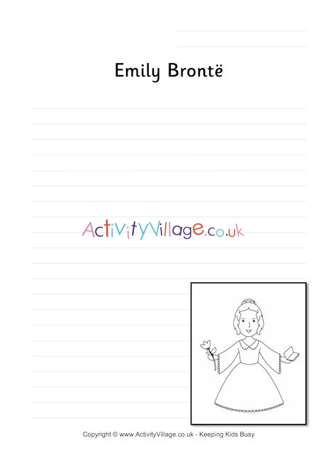 Emily Bronte writing page