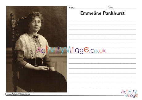 Emmeline Pankhurst story paper 2