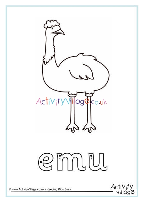 Emu Finger Tracing