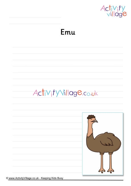 Emu Writing Page