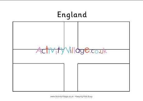 England flag colouring page