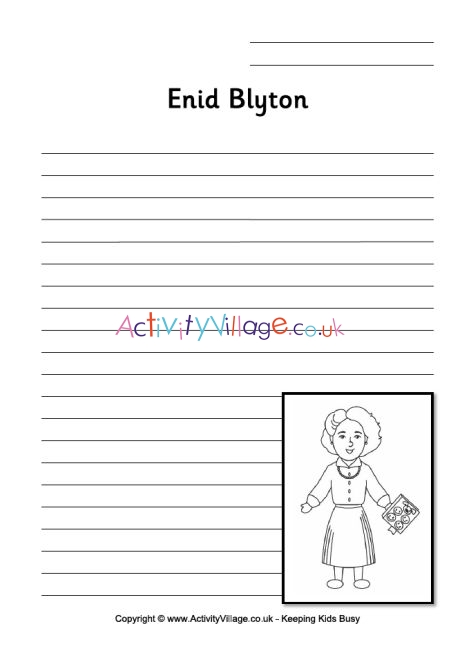 Enid Blyton writing page