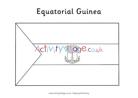 Equatorial Guinea Flag Colouring Page