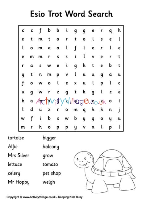 Esio Trot word search