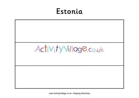 Estonia colouring flag