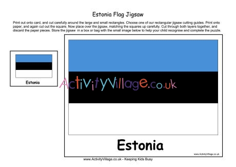 Estonia flag jigsaw