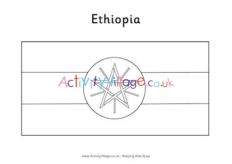 Ethiopia Flag Colouring Page