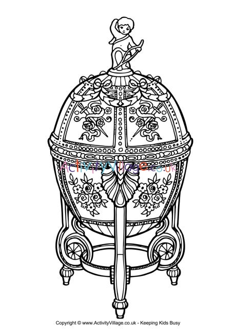 Faberge egg colouring page