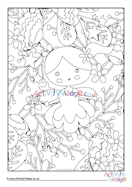 Fairy Colouring Page 1