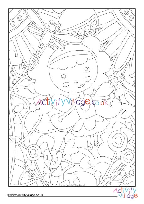 Fairy Colouring Page 4