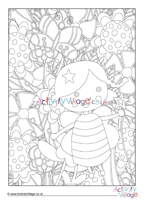 Fairy Colouring Page 8
