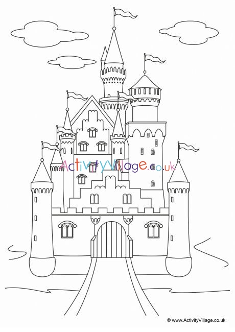 Fairytale Castle Colouring Page