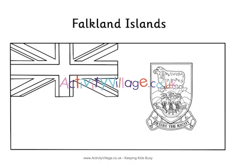 Falkland Islands flag colouring page