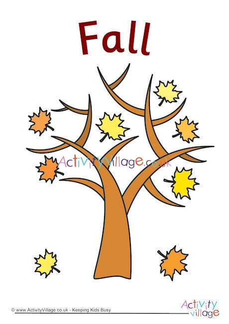 Fall tree poster